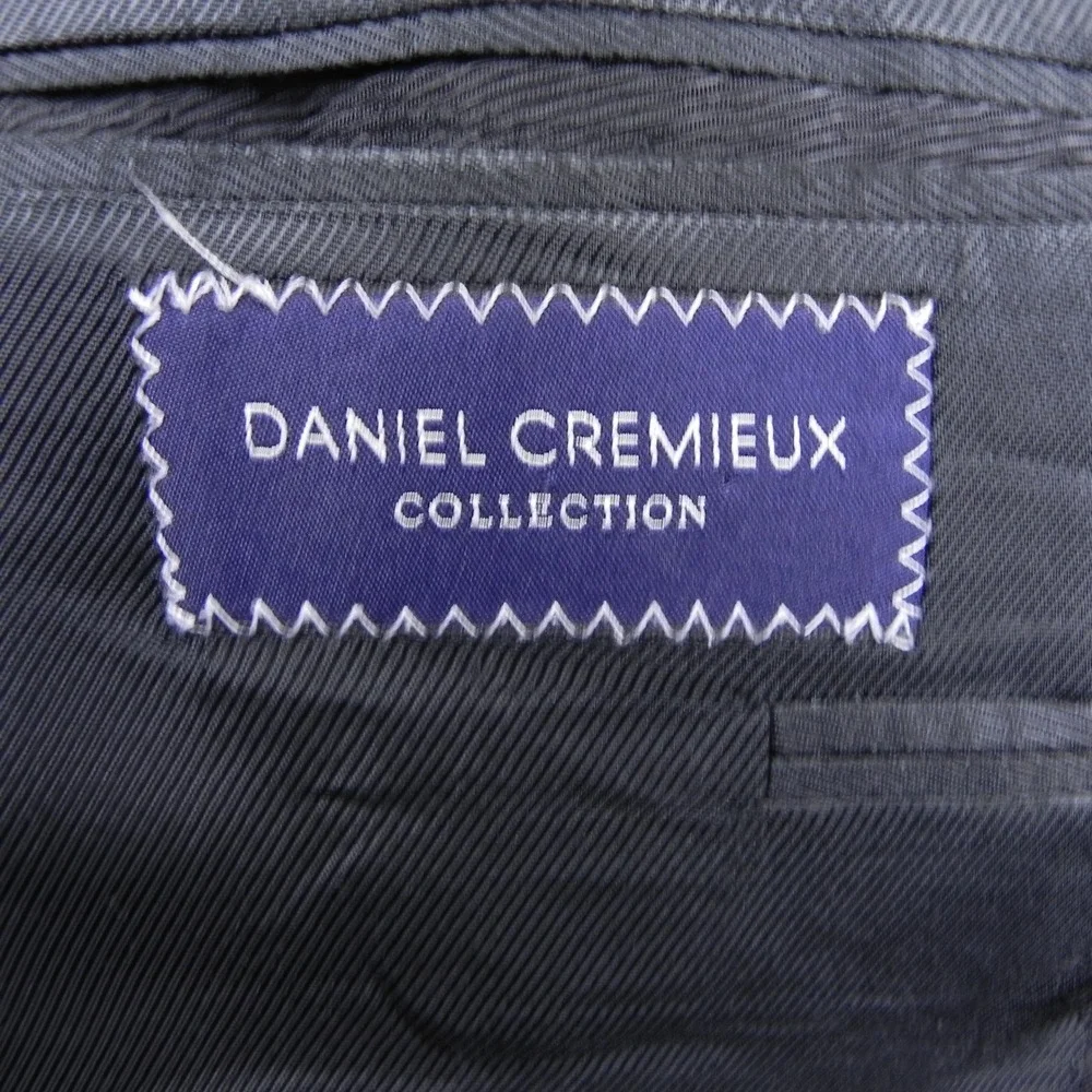Daniel Cremieux Loro Piana Blazer Mens 42R Wool Suit Jacket Coat Black Pinstripe